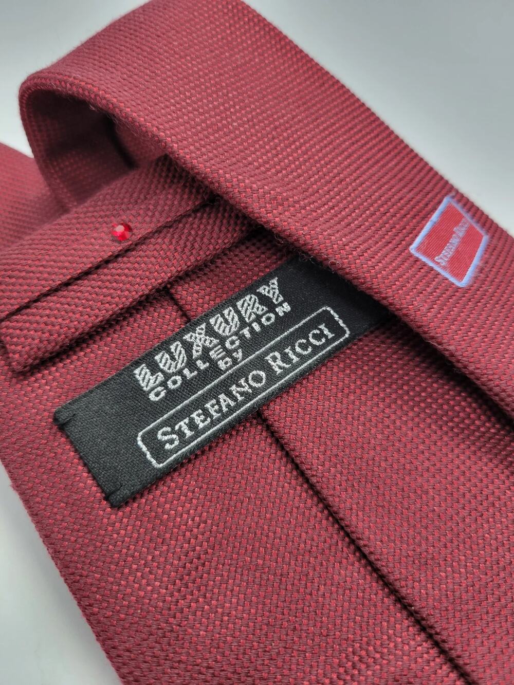 Stefano Ricci Luxury Collection Burgundy Woven Silk Neck Tie
